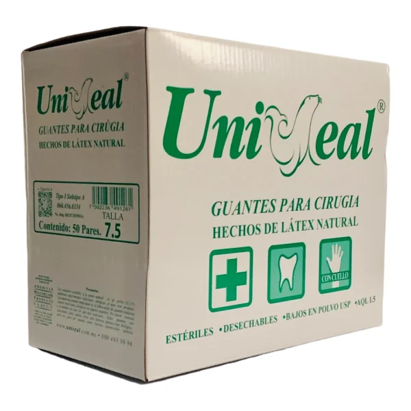 Guante P/Cirujano #7.5 Uniseal C/50P - Imagen 3