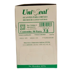 Guante P/Cirujano #7.5 Uniseal C/50P
