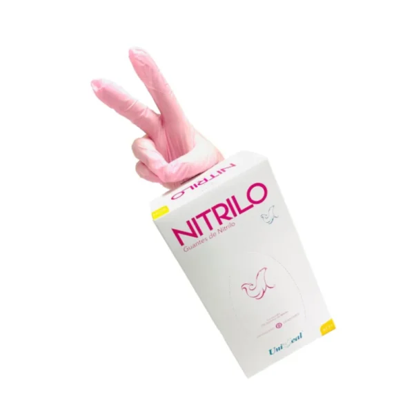 Guante Nitrilo Tex. N/Est.Xch Rosa Unise - Imagen 2