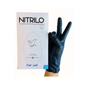 Guante Nitrilo Tex. N/Est.Gde Neg Unisea
