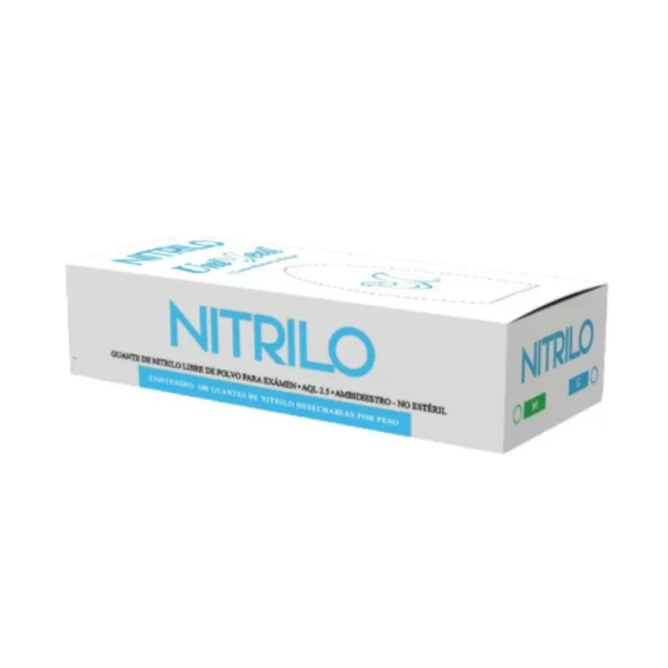Guante Nitrilo Tex. N/Est.Gde Azul Unise