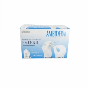 Guante de Latex Estéril Ambiderm Grande con 100 Piezas