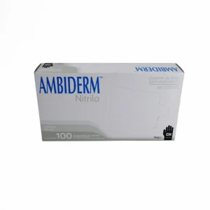 Guante Nitrilo Soft Negro Ambiderm No Estéril Chico 100 Pzas