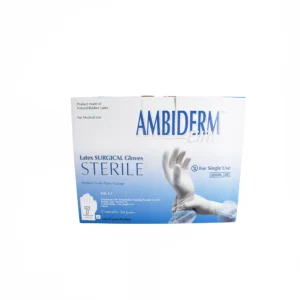 Guantes Látex Estéril Ambiderm Cirujano #7 Caja Con 50 Pares