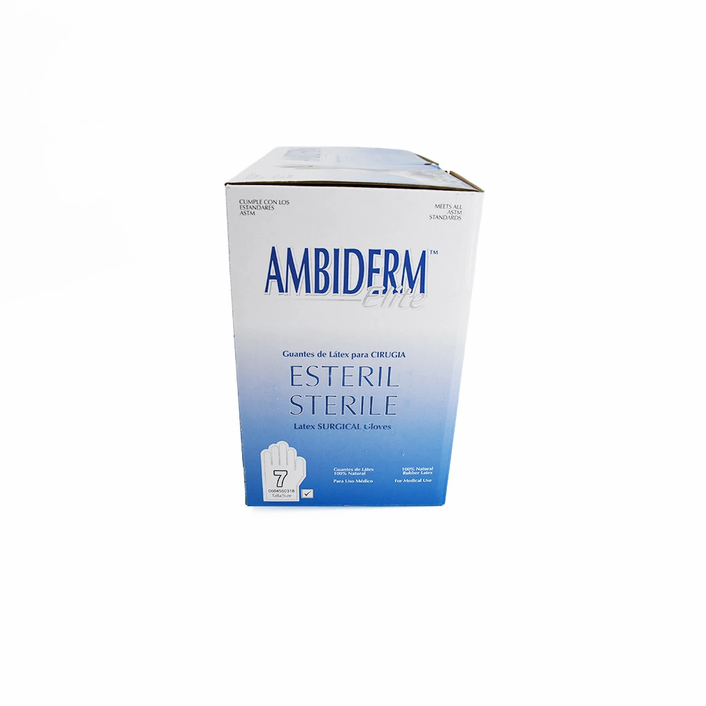 Guantes Látex Estéril Ambiderm Cirujano #7 Caja Con 50 Pares - Imagen 3