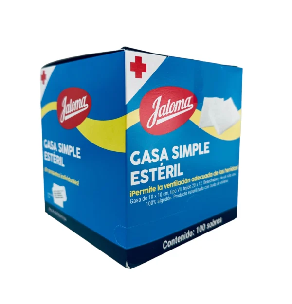 Gasa estéril 10×10 cm Jaloma | Caja c/100