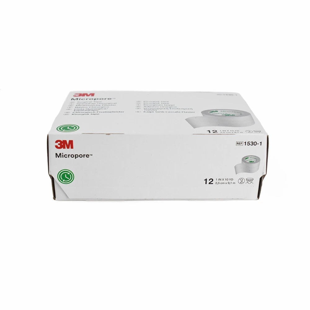 3M Micropore™ Cinta Quirúrgica de Papel – 2.5 cm × 9.1 m (Caja con 12 rollos) - Imagen 2