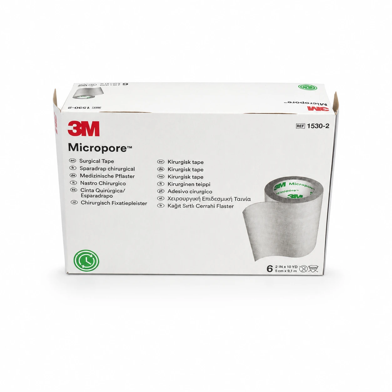 3M Micropore™ Cinta Quirúrgica de Papel – 5 cm × 9.1 m (Caja con 6 rollos)