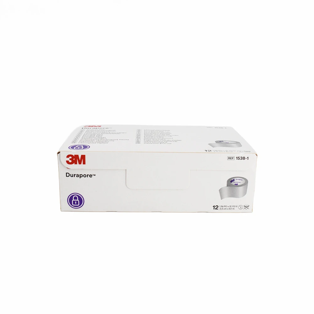 3M Durapore™ Cinta Quirúrgica de Tela – 2.5 cm × 9.1 m (Caja con 12 rollos) - Imagen 2