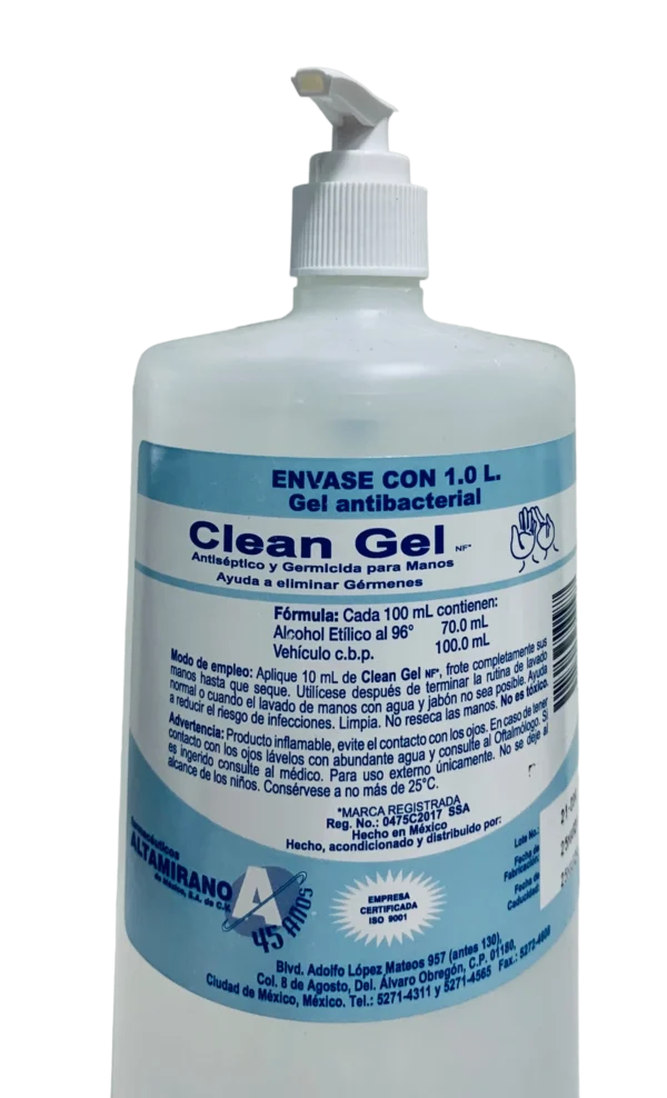 Clean Gel Antibacterial 1 Lt - Imagen 2