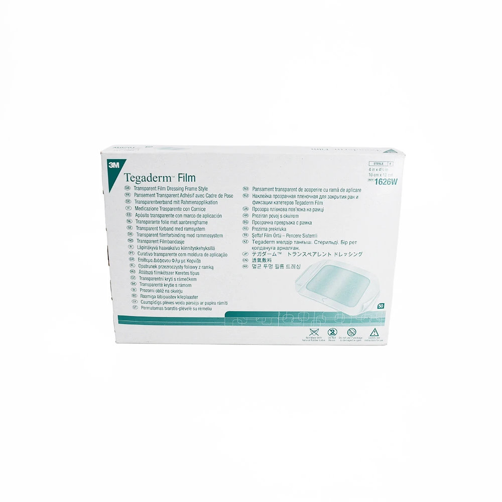 3M Tegaderm™ Film – Apósito Transparente de Fijación 10 × 12 cm (Caja con 50 piezas)