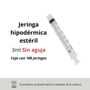 Jeringa 3Ml Sin Aguja C/100 Dl