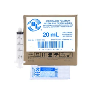 Jeringa 20Ml Sin Aguja C/50 Dl