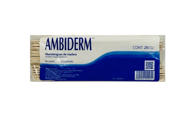 Abatelenguas Paquete C/100 Pzas Ambiderm