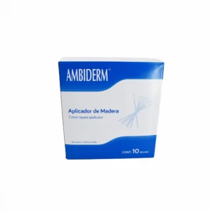 Aplicador O Hisopo De Madera Punta De Algodón Ambiderm 1,000