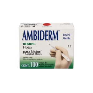 Hoja Para Bisturí Ambiderm #20 Acero Inox Caja Con 100 Hojas