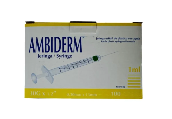 Jeringa 1 Ml Insulina 30X13 C/100 Amb.