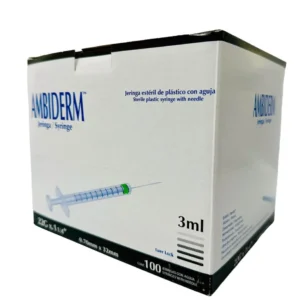 Jeringa 3Ml 22X32 Negra C/100 Ambiderm