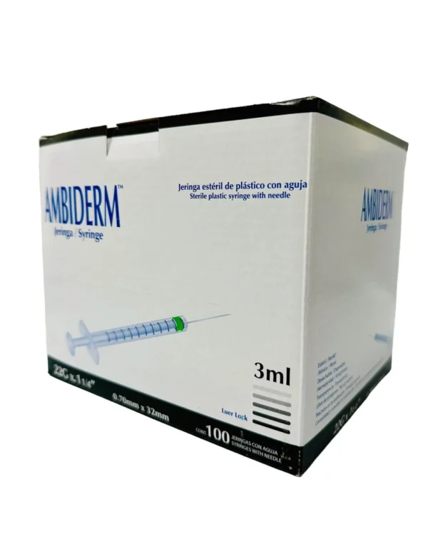 Jeringa 3Ml 22X32 Negra C/100 Ambiderm