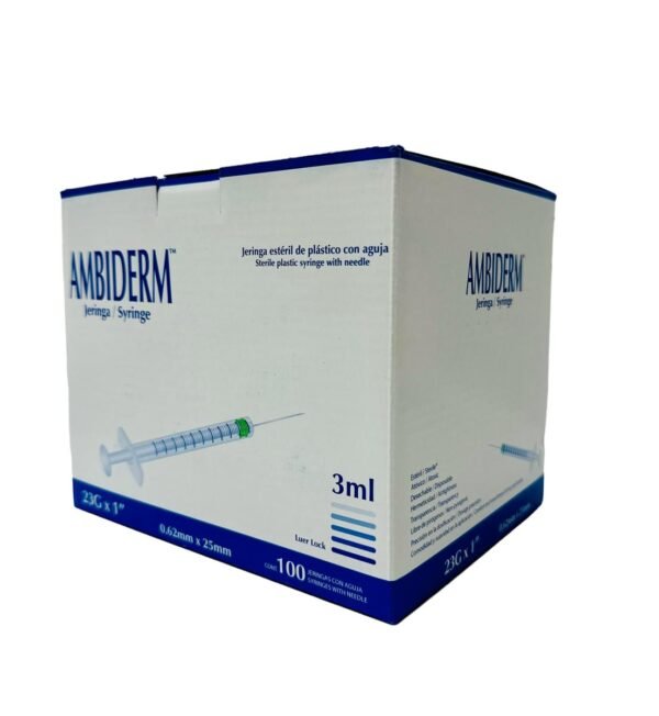 Jeringa 3Ml 23X25 Azul C/100 Ambiderm - Imagen 2