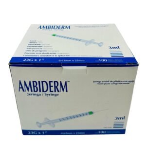 Jeringa 3Ml 23X25 Azul C/100 Ambiderm