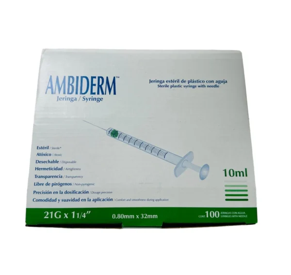 Jeringa 10Ml 21X32 Verde C/100 Amb. - Imagen 2