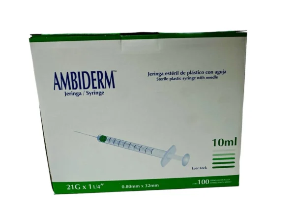 Jeringa 10Ml 21X32 Verde C/100 Amb. - Imagen 3