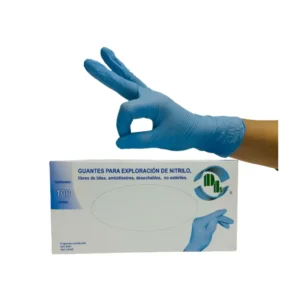Guante Nitrilo N/Est. Med Azul C/100 Dl