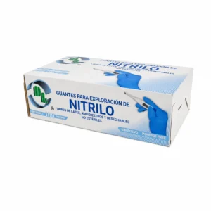Guantes Nitrilo Azul Dentilab No Esteril Grande Caja/100 Pz