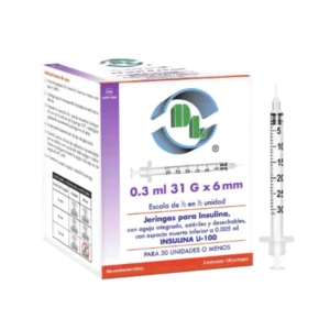 Jeringa 0.3Ml Insulina 32X06 C/100 Dl