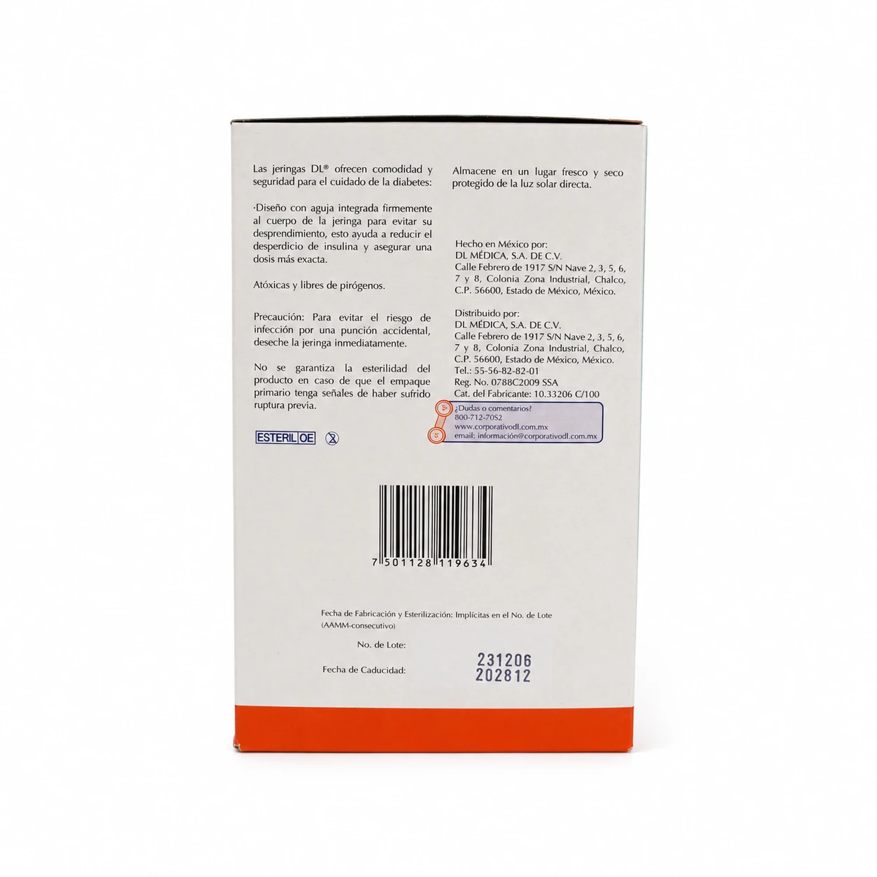 Jeringa Para Insulina Aguja 31 G X 6 Mm De 0.3 Ml Caja C/100 Capacidad En Volumen 0.3 Ml - Imagen 3