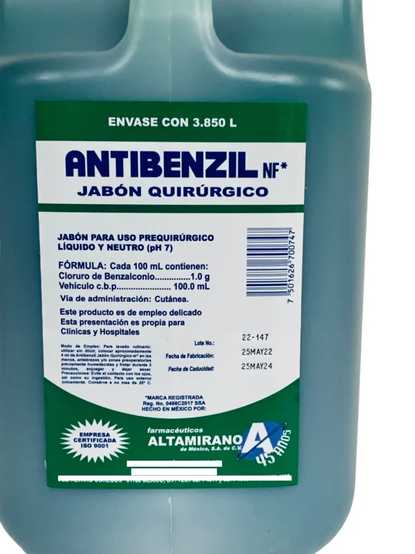Jabón quirúrgico 3.85 L | Antiséptico de uso hospitalario - Imagen 5