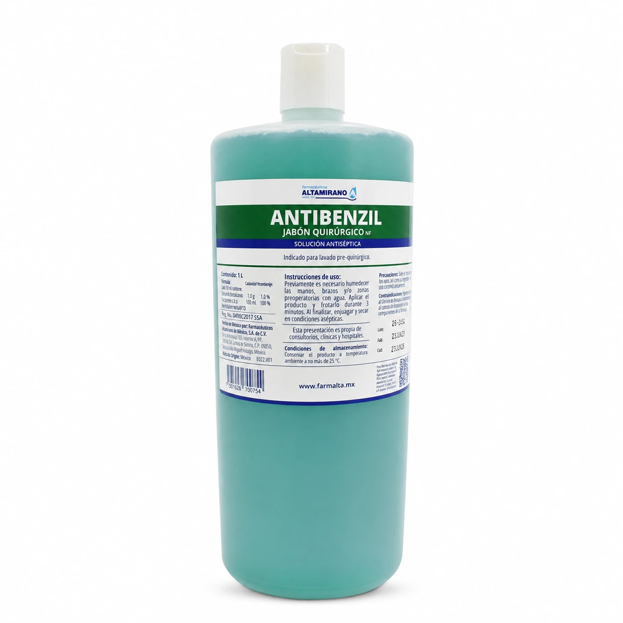 Jabón Quirúrgico Antibenzil Verde 1 Litro (1 Pieza) - Imagen 4