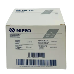 Aguja Hipodermica 27Gx13 Gris C/100 Npr