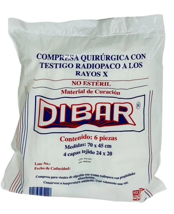 Compresa Quir. No Esteril C/6 Dibar - Imagen 2