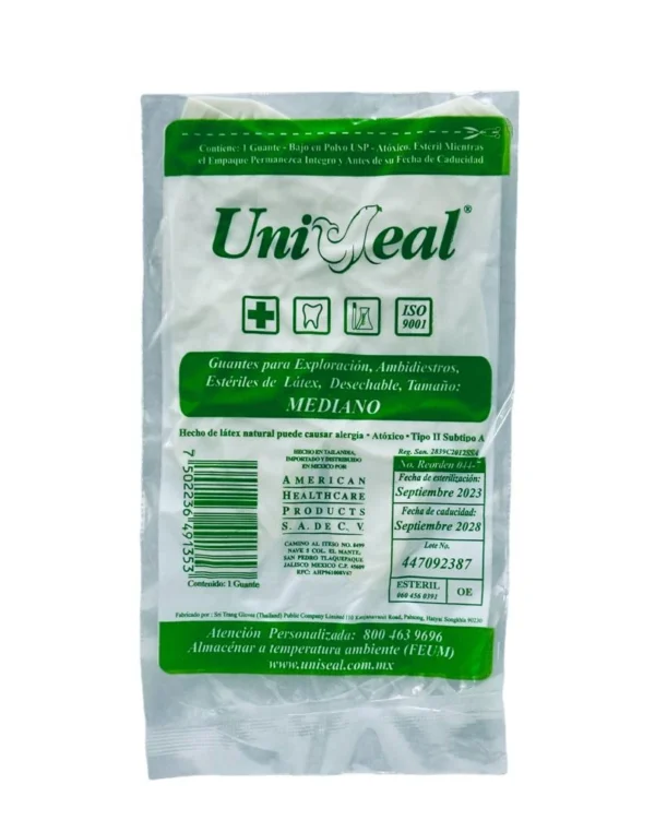 Guante Exploración Estéril Med Uniseal - Imagen 3