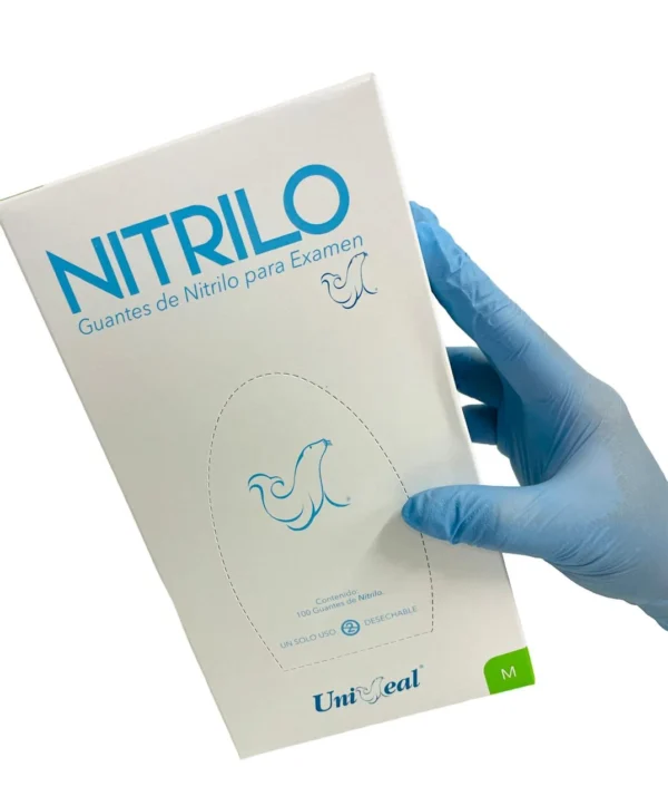Guante Nitrilo Tex. N/Est.Med Azul Unise