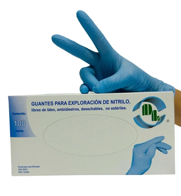 Guante Nitrilo N/Est. Gde Azul C/100 Dl - Imagen 3