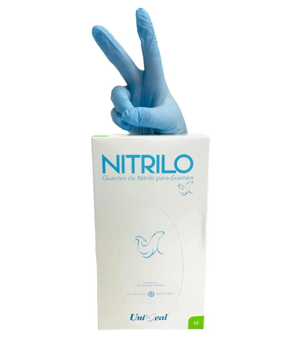 Guante Nitrilo Tex. N/Est.Med Azul Unise - Imagen 2