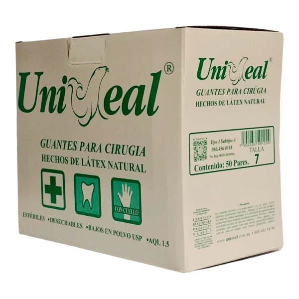 Guante P/Cirujano #7.0 Uniseal C/50P