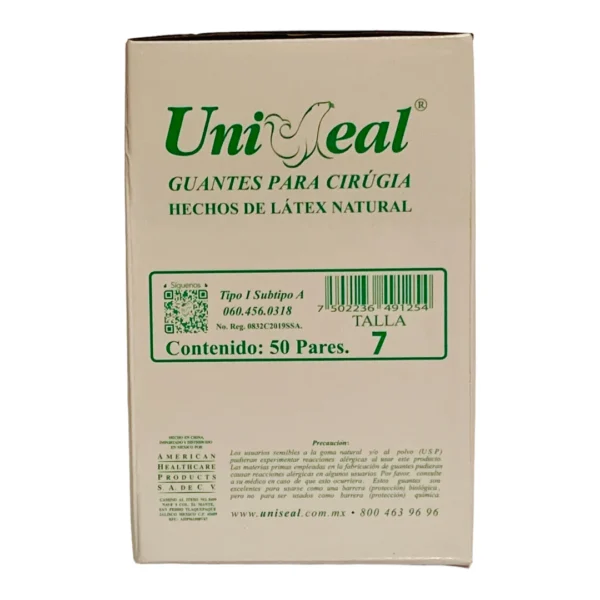 Guante P/Cirujano #7.0 Uniseal C/50P - Imagen 2