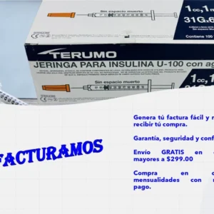 Jeringa 1Ml Insulina 31X0.6 C/100 Terumo