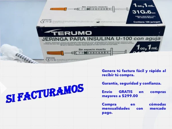 Jeringa 1Ml Insulina 31X0.6 C/100 Terumo