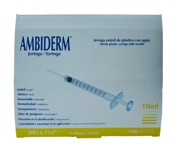 Jeringa 10Ml 20X32 Amarilla C/100 Amb.