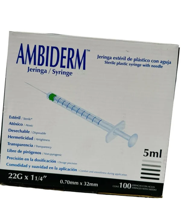 Jeringa 5Ml 22X32 Negra C/100 Ambiderm - Imagen 3