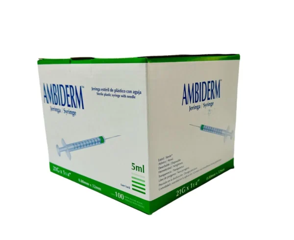 Jeringa 5Ml 21X32 Verde C/100 Ambiderm - Imagen 2