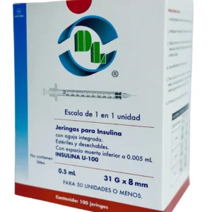 Jeringa 0.5Ml Insulina 31X08 C/100 Dl