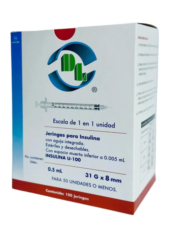 Jeringa 0.5Ml Insulina 31X08 C/100 Dl