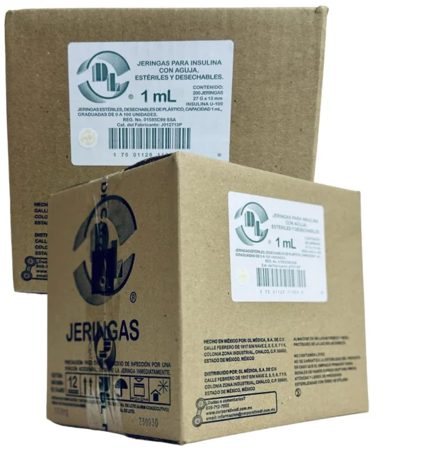 Jeringa 1Ml Insulina 27X13 C/200 Dl