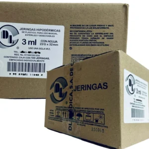 Jeringa 3Ml 22X32 Negra C/100 Dl